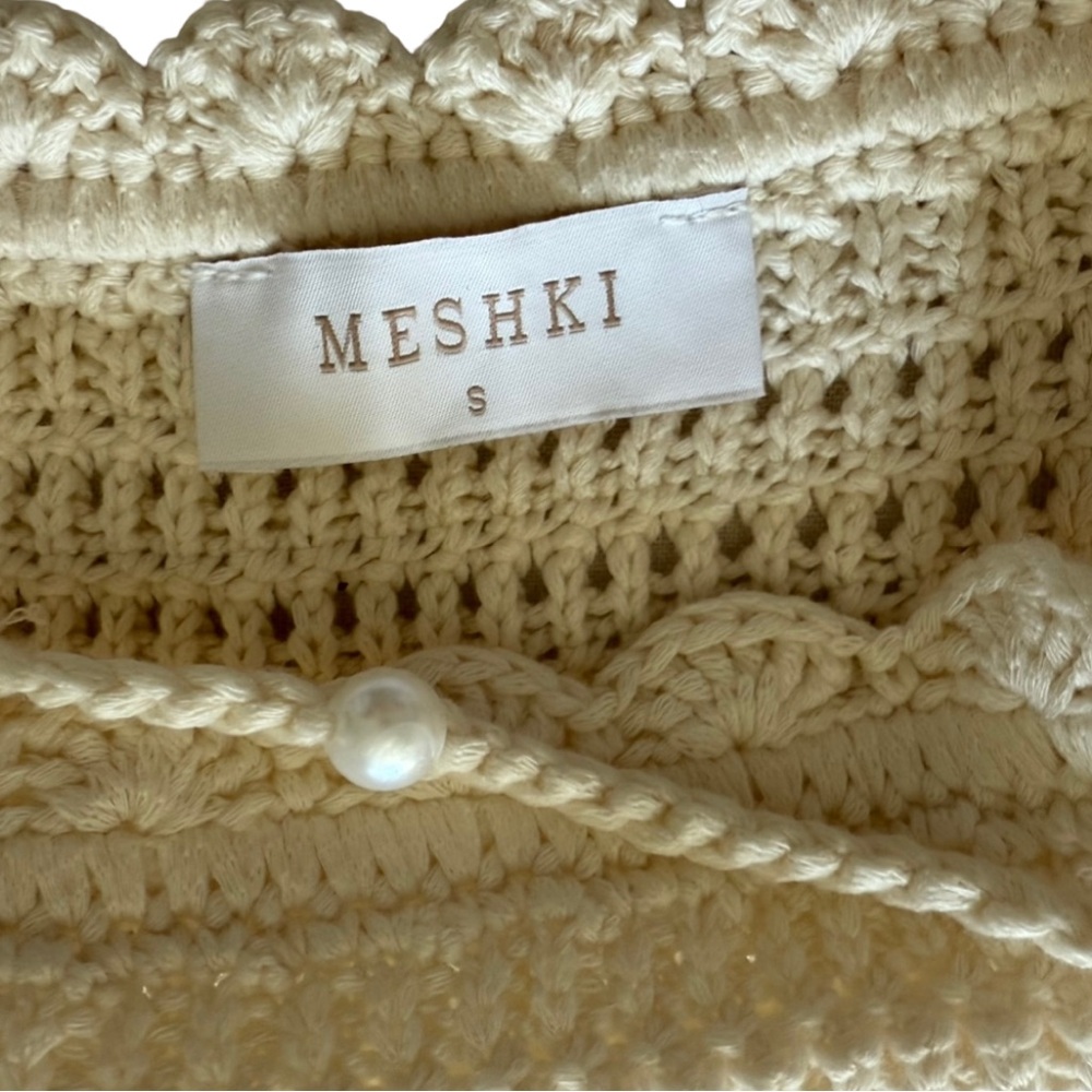 Meshki Cream Crochet 2-Piece Co-Ord Set – Kira Shell Knit Top & Maxi Skirt (S) - Picture 16 of 16